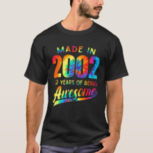20Th Birthday 20 Years Old Tie Dye 2002 Made Aweso T-Shirt