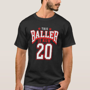 20th Birthday Basketball  20 Years Old Bday T-Shirt