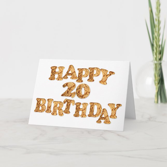 20th Birthday card for a cookie lover (Front)