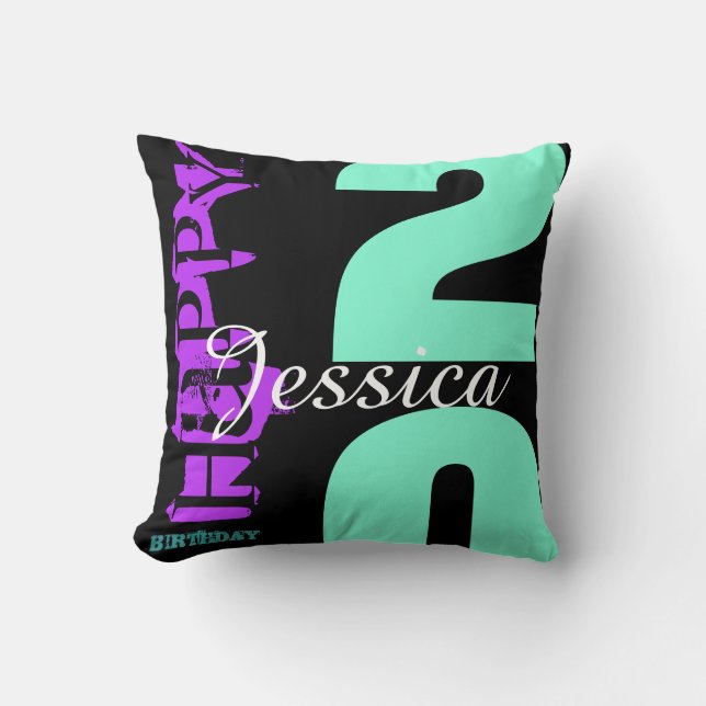 20th Birthday Celebration Personalised POP Pillow (Front)