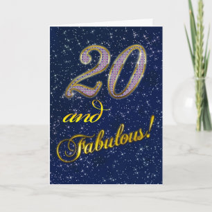 20th birthday for someone Fabulous Card