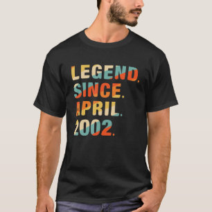 20Th Birthday Gifts 20 Year Old Legend Since April T-Shirt