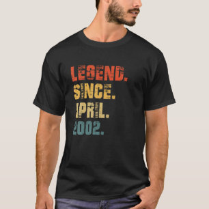 20Th Birthday Gifts 20 Years Old Legend Since Apri T-Shirt