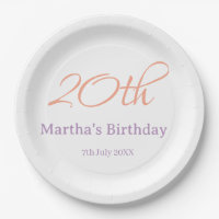 20th birthday green purple name simple trendy mode