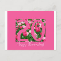 20th birthday greeting