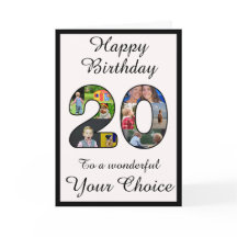 20th Birthday Happy 20 Text and Photo Template