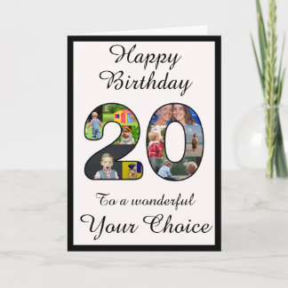 20th Birthday Happy 20 Text and Photo Template