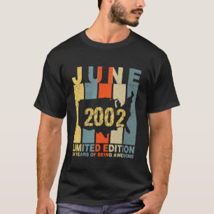 20th Birthday June 2002 20 Years Of Being Awesome T-Shirt
