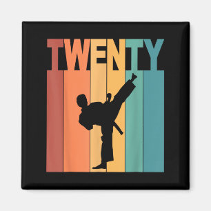 20th Birthday Karate Taekwondo Theme 20 Year Old Magnet