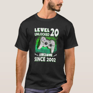 20th Birthday  Level 20 Unlocked Awesome Since 200 T-Shirt