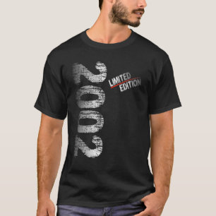 20th Birthday Man Woman Vintage 2002 Birthday 3 T-Shirt