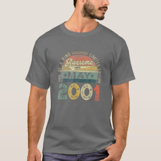 20Th Birthday Men Women Born May 2001 T-Shirt