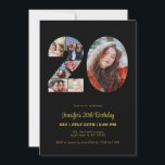 20th Birthday Number 20 Photo Collage Modern Black Invitation<br><div class="desc">Mark twenty years of wonderful memories and adventures with this captivating 20th Birthday Number Photo Collage. This customisable template is the perfect blend of creativity and sentiment, allowing you to create a truly memorable gift for your loved one's special day. Capture the essence of incredible years in a single masterpiece...</div>