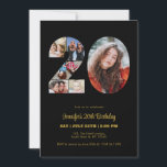 20th Birthday Number 20 Photo Collage Modern Black Invitation<br><div class="desc">Mark twenty years of wonderful memories and adventures with this captivating 20th Birthday Number Photo Collage. This customisable template is the perfect blend of creativity and sentiment, allowing you to create a truly memorable gift for your loved one's special day. Capture the essence of incredible years in a single masterpiece...</div>