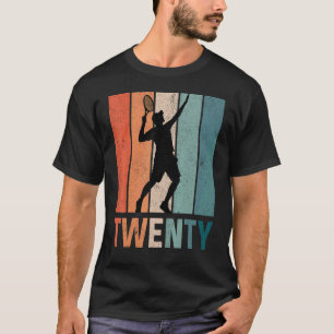 20th Birthday Retro Tennis Player 20 Years Old Twe T-Shirt