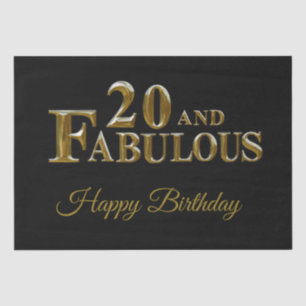 20th Birthday Tissue Paper