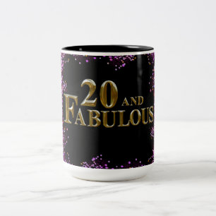 20th Birthday Two-Tone Coffee Mug