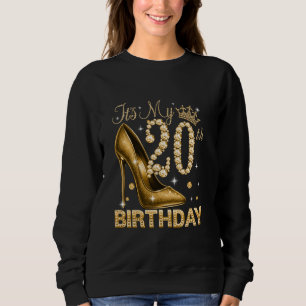 20th Birthday Women Queen 20 Year Old Diamond Cro Sweatshirt