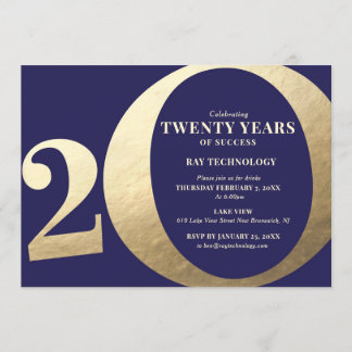 20th Business Anniversary Invitation