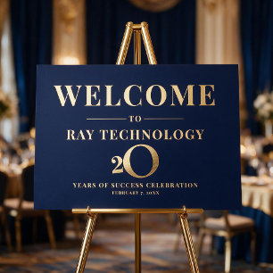 20th Business Anniversary Welcome Sign