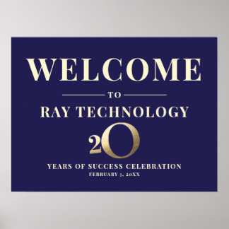 20th Business Anniversary Welcome Sign