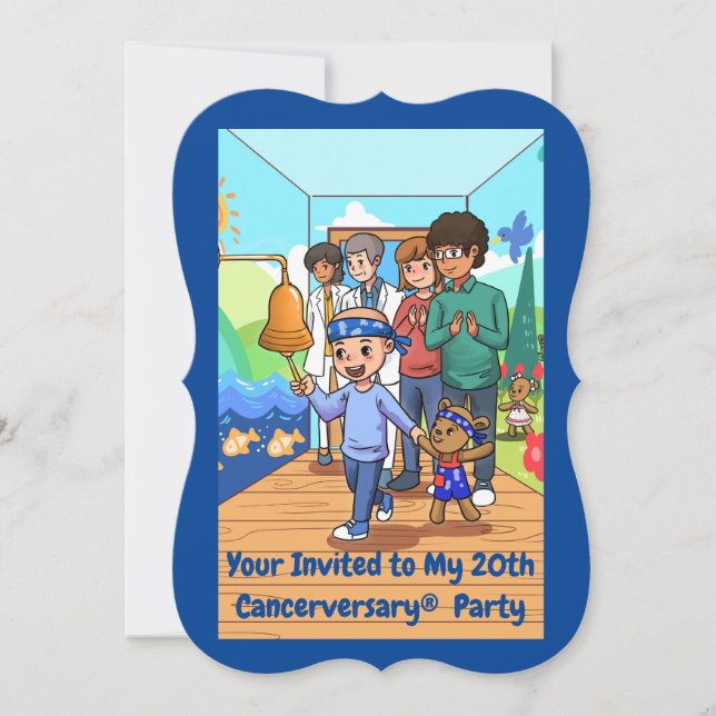 20th Cancer Anniversary Party Invitations (Front)