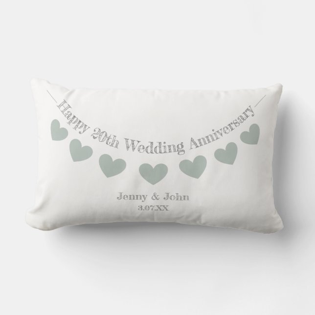 20th China Wedding Anniversary cushion (Front)