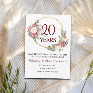 20th China Wedding Anniversary Save The Date