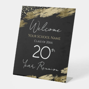 20th Class Reunion Welcome  Pedestal Sign