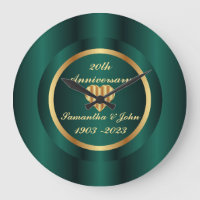 20th Emerald Green And Gold Wedding Anniversary