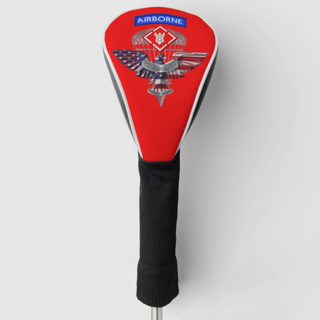 20th Engineer Brigade-Airborne Eagle Golf Head Cover (Front)