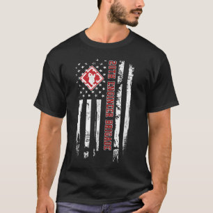 20th Engineer Brigade Veteran USA Flag Veterans Da T-Shirt