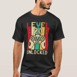 20th Gamer Boy Saying Vintage Level 20 Unlocked Ga T-Shirt