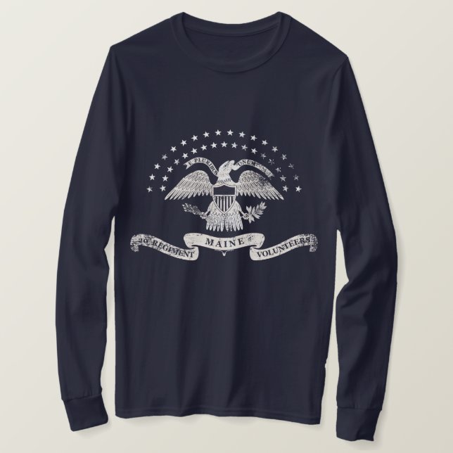 20th Maine Emblem - Distressed T-Shirt (Design Front)