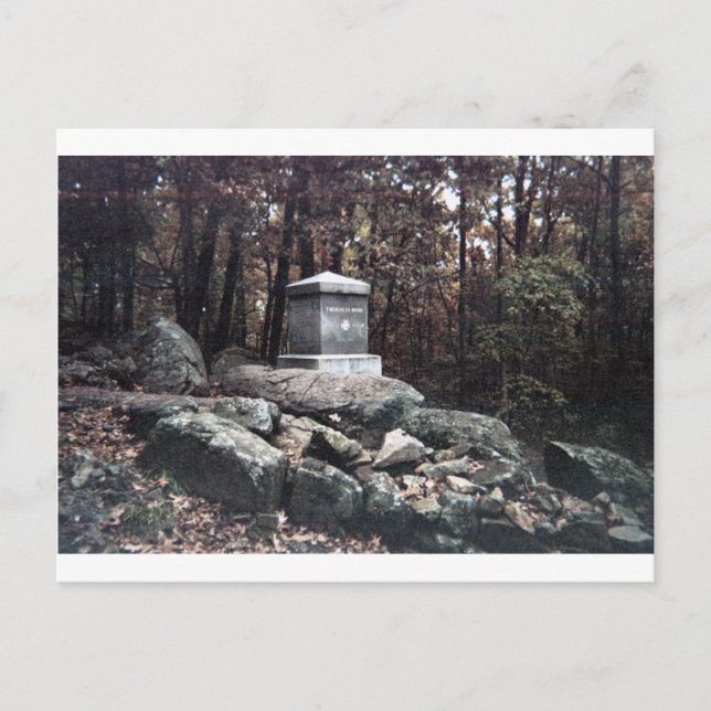 20th Maine Memorial on Little Round Top Gettysburg Postcard (Front)