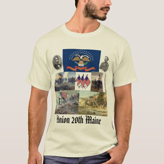 20th Maine volunteer infantry regiment Civil War T-Shirt (Front)