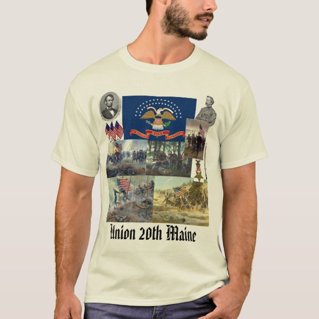 20th Maine volunteer infantry regiment Civil War T-Shirt (Front)