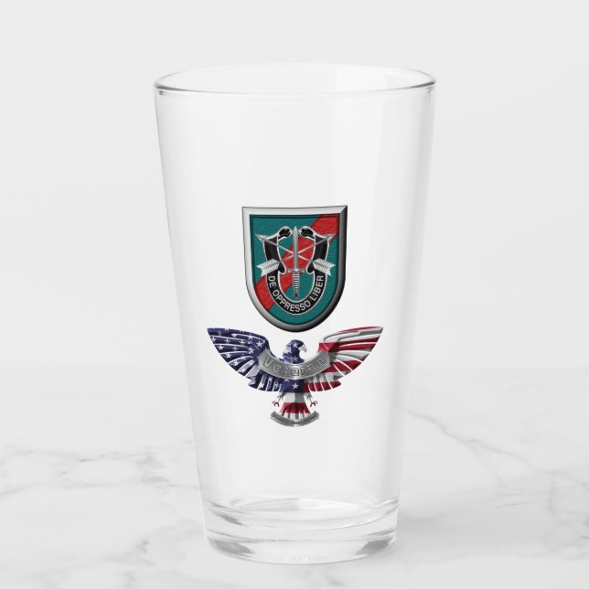 20th Special Forces Group (Airborne) Veteran Eagle Glass (Front)