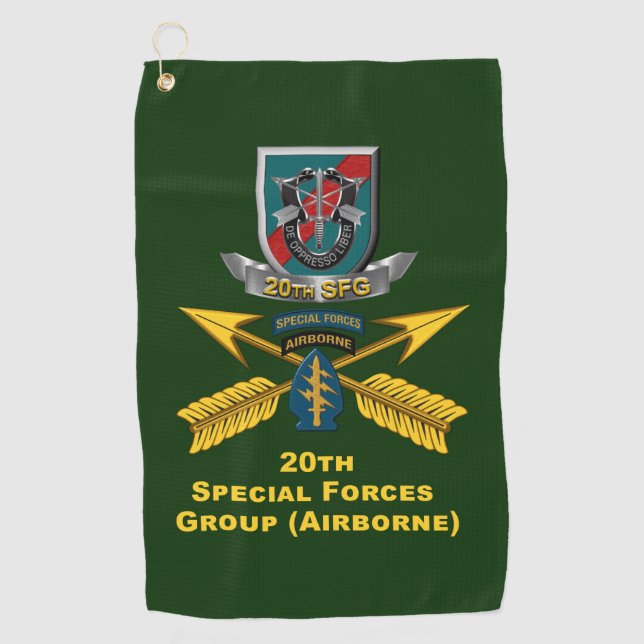 20th Special Forces Group  Golf Towel (Front)