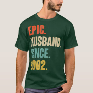 20th Wedding Aniversary Gift Him Epic Husband Sin T-Shirt