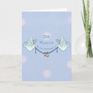 20th Wedding Anniversary Card