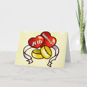 20th Wedding Anniversary Card