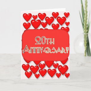 20th Wedding Anniversary Card