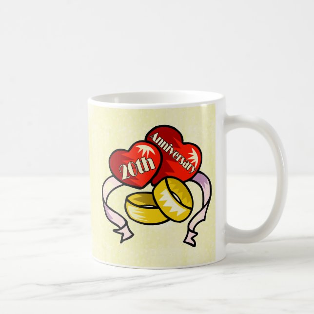 20th Wedding Anniversary Coffee Mug (Right)