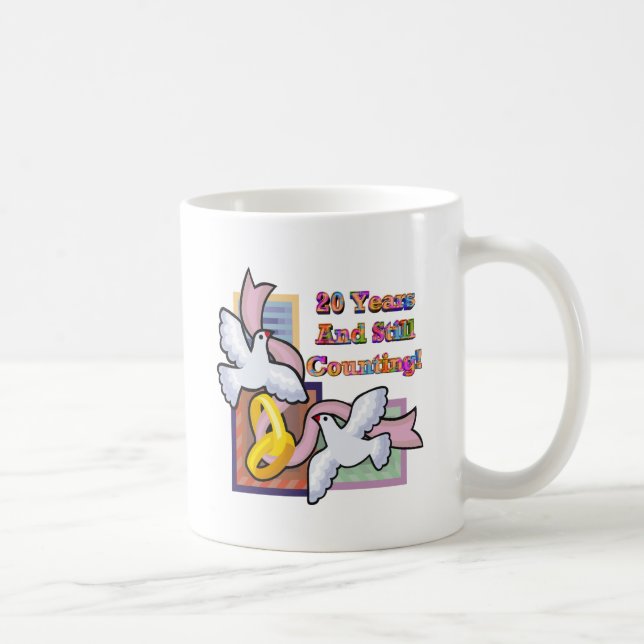 20th Wedding Anniversary Coffee Mug (Right)