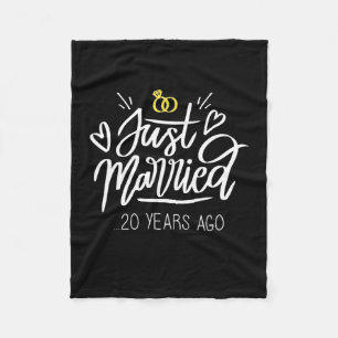 20th Wedding Anniversary Fleece Blanket