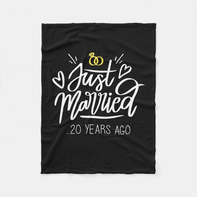 20th Wedding Anniversary Fleece Blanket (Front)