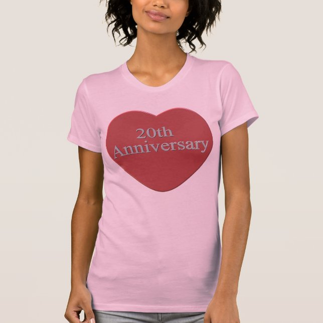 20th Wedding Anniversary Gifts T-Shirt (Front)