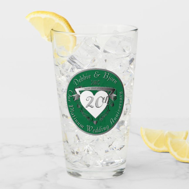 20th Wedding Anniversary   Glass (Front Ice)
