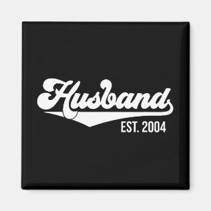 20th Wedding Anniversary Husband Est 2004 T-shirt. Magnet